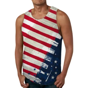 American Flag Graphic Tank Top Gym Clothing Men 3d Printed Streetwear Basketball Vest Quick Drying Sleeveless T-Shirt Tops 1