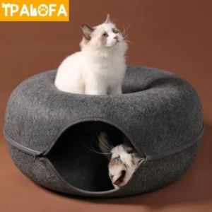 Felt Pet Cat House Cat Tunnel Bed Cats Interactive Toys Funny Kitten Large Cat Exercising Toy Removable Pet Products Cat Villa 1